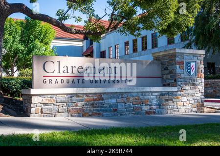 Die Claremont Graduate University ist eine private, vollständig graduierte Universität. Es ist Mitglied der Claremont Colleges. Stockfoto