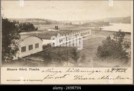 Die Gießerei Aktiebolaget Separators in Hamra Gård in Tumba. Stockfoto