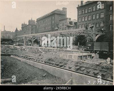 Staatsbahnen SJ Güterwagen 4826, Plattform 1, Zentral Stockfoto