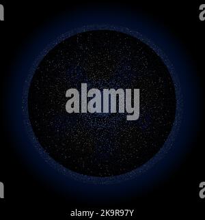 Dunkelblauer abstrakter kosmischer Hintergrund. Verschwommene Designvorlage mit leerem Platz für Text. Stock Vektor