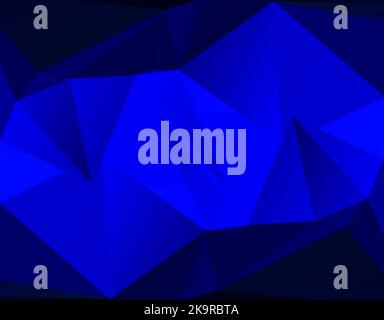 Abstrakter polygonaler dunkelblauer Hintergrund. Futuristischer Style. Geometrische bunte Dreiecksstruktur. Mosaikoberfläche. Stock Vektor