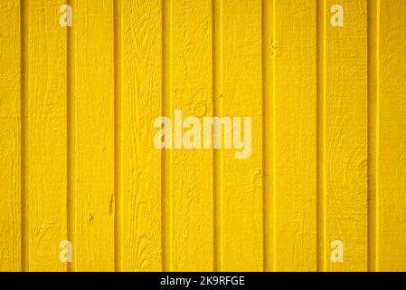 Hellgelbe Farbe Holzplanken Textur Hintergrund. Stockfoto