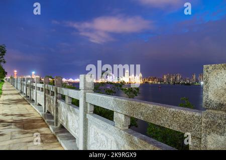 Landschaft der städtischen Architektur in Nanchang City, Provinz Jiangxi, China Stockfoto