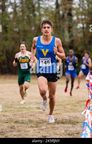 Abbotsford, Kanada. 29. Oktober 2022. Daniel Damian von Victoria Vikes tritt beim Herrenrennen bei den Canada West Cross Country Championships 2022 an. Quelle: Zhengmu Wang/Alamy Live News Stockfoto