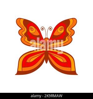 Helle bunte Schmetterling im Cartoon-Stil. Vektorgrafik. Stock Vektor