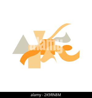 Abstrakte Komposition aus verschiedenen bunten geometrischen Figuren und Formen. Stock Vektor