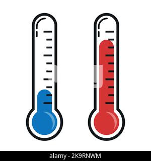 Thermometer Temperatur kalt Messvektor Symbol Stock Vektor