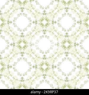 Abstrakte nahtlose Textur von Kräuterkränzen. Dekorative Hintergrund für Web, Tapete, Textil, Papeterie, Sammelalbum, Geschenkpapier Stock Vektor