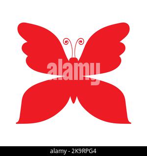 Helle bunte Schmetterling Silhouette. Vektorgrafik Stock Vektor