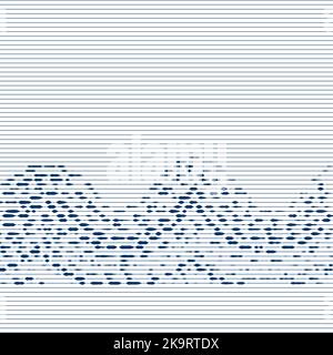 Abstrakter gewellter Vektorhintergrund. Auffällig gekleidter Overlay. Grunge Halbton-Stipple-Textur. Gepunktete Oberfläche. Stock Vektor