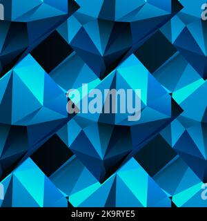 Abstraktes nahtloses dekoratives Vektormuster mit dreieckigen Polygonen Stock Vektor