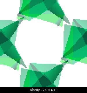 Abstrakter nahtloser Vektorhintergrund mit dreieckigen Polygonen Stock Vektor