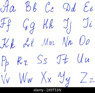 Handgeschriebene Schrift, Vektordesign-Elemente auf weißem Hintergrund. Stock Vektor