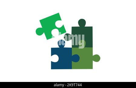 puzzle - Puzzle-Puzzle-Symbol Vektor-Designvorlage Stock Vektor