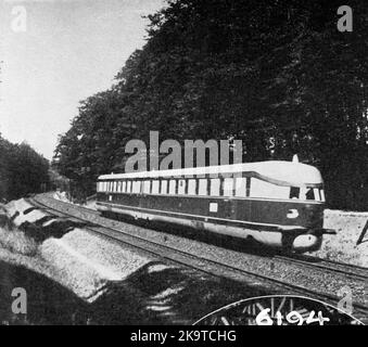 (Deutsche Reichsbahn) Dr. 'Flying Hamburger', DRG-Klasse SVT 877 Hamburg Flyer. Stockfoto