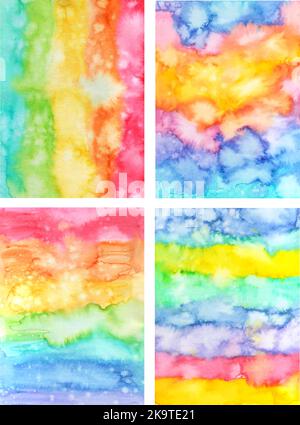 Abstrakte bunte Aquarelltextur. Kreativer Hintergrund. Stock Vektor