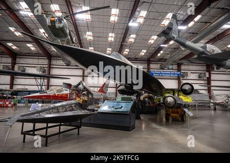 Ein SR-71-Amsel, der im Pima Air and Space Museum ausgestellt ist Stockfoto