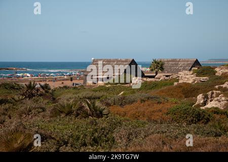 Strand in is Arutas. Sardinien, Italien im Sommer Stockfoto