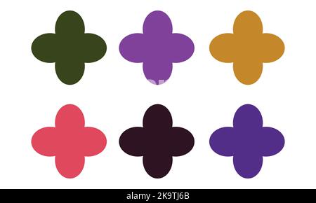 Vector Speech Clouds Chat-Symbol. Collection – Pastellfarben für Gespräche, dialoge und Dekoration auf weißem Hintergrund. Stock Vektor