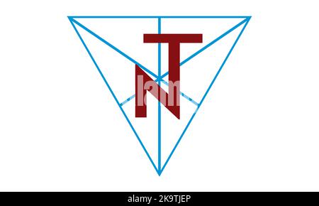 NT,TN,N,T abstrakte Buchstaben Logo Monogramm Stock Vektor