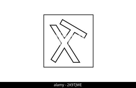 XT, TX ursprüngliches Monogramm-Logo für quadratisches Design Stock Vektor