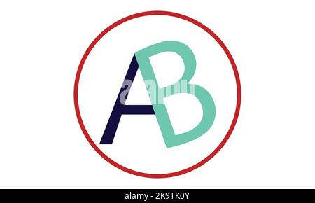 Modern Briefen ab, A&B Logo Design Template Vector. Stock Vektor