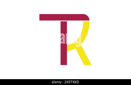 KT, TK – Monogramm mit abstrakten Buchstaben und Logo Stock Vektor