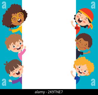 Happy Multi Ethnic Kids Stock Vektor