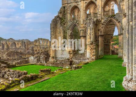 Riveaulx Abbey, North Yorkshire, England, Vereinigtes Königreich Stockfoto