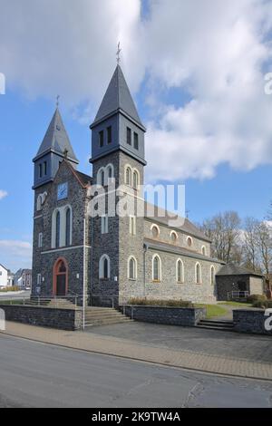 St. Laurentius, Laurentiuskirche, Waldbrunn, Westerwald, Hessen, Deutschland Stockfoto