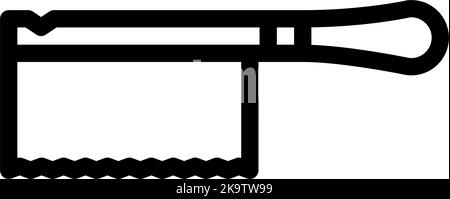 japanische Hand Säge Linie Symbol Vektor-Illustration Stock Vektor