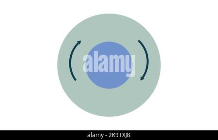 Kreisförmige Pfeile für Infografiken. Diagramm. Diagramm, Diagramm mit 2 Schritten, Optionen, Teile. Vektor Stock Vektor