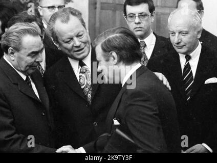 Der Besuch des sowjetischen Staats- und Parteichefs Leonid Breschnew in Bonn vom 18-22. Mai 1973 war ein Schritt zur Entspannung der Spannungen in der Stockfoto