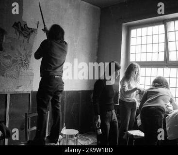 Mit der Besetzung eines Hauses reagierten das ASTA der Universität Münster und eine Reihe von Studenten auf die Veruntreuung von Wohnraum in Stockfoto