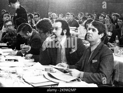 Der Bundeskongress '72 der Jugendsozialisten in der SPD am 26. 2. 1972 in Oberhausen, Deutschland Stockfoto