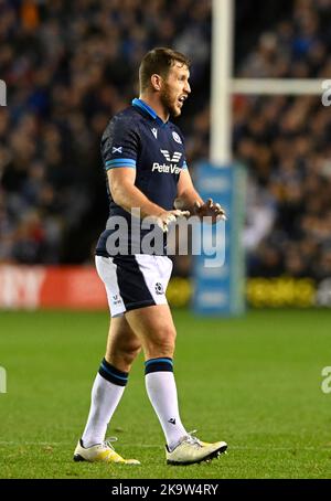 Edinburgh, Großbritannien. 29.. Oktober 2022. Mark Bennett aus Schottland beim Spiel der Autumn Nation Series im Murrayfield Stadium, Edinburgh. Bildnachweis sollte lauten: Neil Hanna / Sportimage Stockfoto