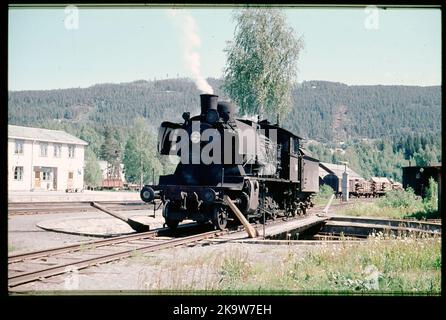 Valdresbanen. Norwegische Staatsbahnen, NSB 24B 264. Stockfoto