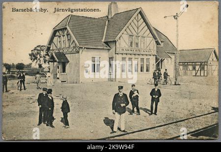 Barsebäcksby Bahnhof. Stockfoto