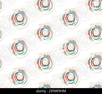 Nahtloses Vektor-Muster aus abstrakten runden Formen Stock Vektor