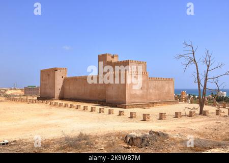 Kaste von Taqah in der Nähe von Salalah, Dhofar im Sultanat Oman Stockfoto