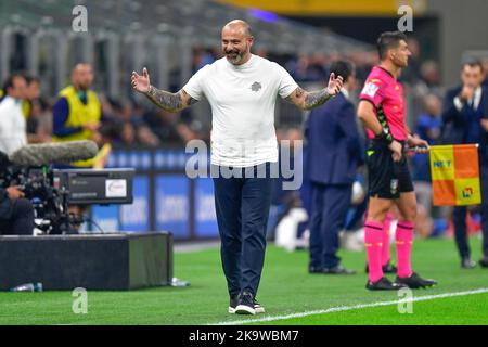 Mailand, Italien. 29. Oktober 2022. Manager Dejan Stankovic von Sampdoria sah in der Serie Ein Spiel zwischen Inter und Sampdoria bei Giuseppe Meazza in Mailand. (Foto: Gonzales Photo/Alamy Live News Stockfoto