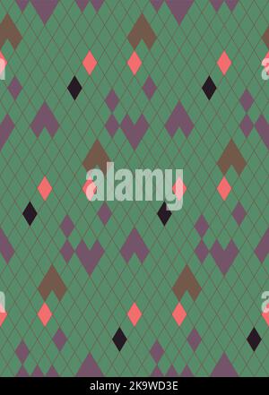 Nahtloses Vektormuster aus vertikalen Rauten Stock Vektor