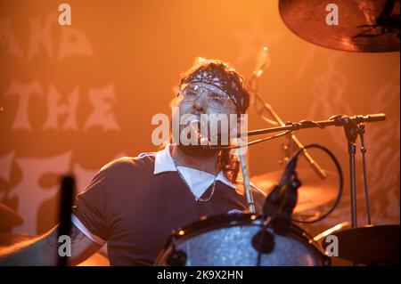 Fotografien von Coffin, die am 29.. Oktober 2022 im Barrowland Ballroom in Glasgow auftrat Stockfoto