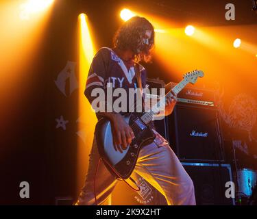 Fotografien von Coffin, die am 29.. Oktober 2022 im Barrowland Ballroom in Glasgow auftrat Stockfoto