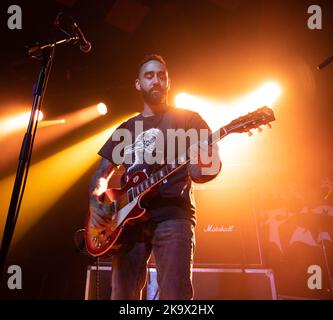 Fotografien von Coffin, die am 29.. Oktober 2022 im Barrowland Ballroom in Glasgow auftrat Stockfoto