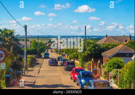 Cliffsend ist ein Dorf und eine zivile Gemeinde, die sich fast 2 Meilen westlich von Ramsgate, Kent, Großbritannien, im Stadtbezirk Thanet befindet Stockfoto