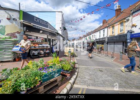 St Mark's Road in Easton, Bristol, Großbritannien Stockfoto