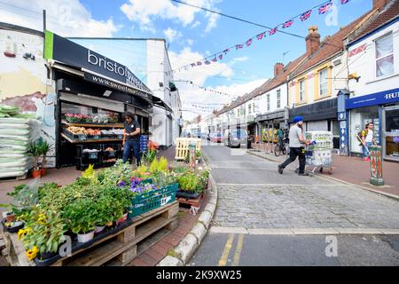 St Mark's Road in Easton, Bristol, Großbritannien Stockfoto