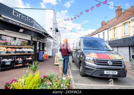 St Mark's Road in Easton, Bristol, Großbritannien Stockfoto