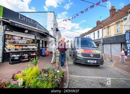 St Mark's Road in Easton, Bristol, Großbritannien Stockfoto